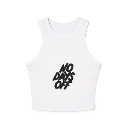 Damen Micro Rib Racer Tank Top mit Typografie-Motiven