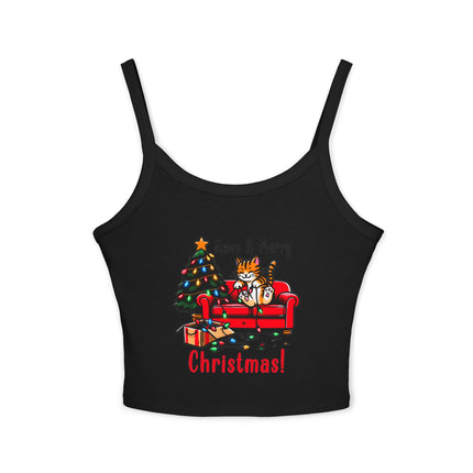 Weihnachtsmotiv Damen Spaghettiträger Tank Top 