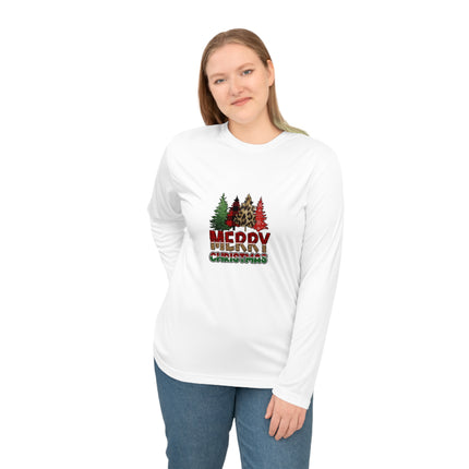 Christmas themed Unisex Performance Long Sleeve Shirt