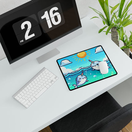 Cute 2 Whale design themed Desk Mats