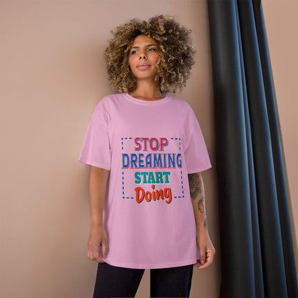 Champion-T-Shirt mit Typografie-Motiv