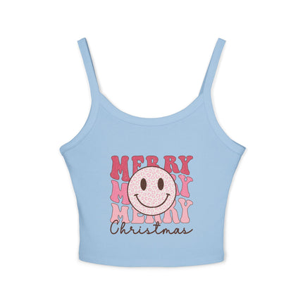 Weihnachtsmotiv Damen Spaghettiträger Tank Top 