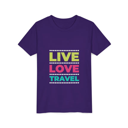 Kurzärmeliges Jugend-T-Shirt mit Typografie-Motiv