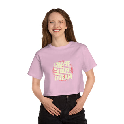 Typography themed Champion Women's Heritage Cropper T-Shirt