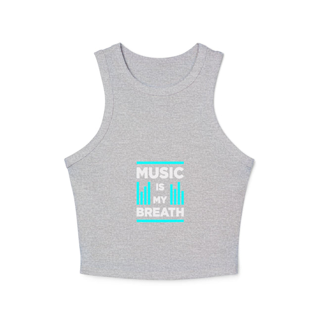 Damen Micro Rib Racer Tank Top mit Typografie-Motiven
