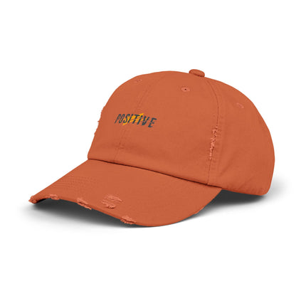 Unisex Distressed Cap mit Typografie-Motiven 