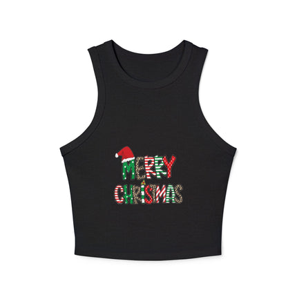 Weihnachtliches Damen Micro Rib Racer Tank Top