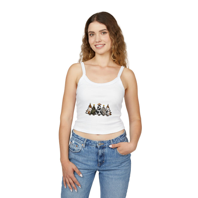 Weihnachtsmotiv Damen Spaghettiträger Tank Top 
