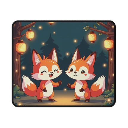 Rutschfestes Gaming-Mauspad mit süßem 2-Fuchs-Design