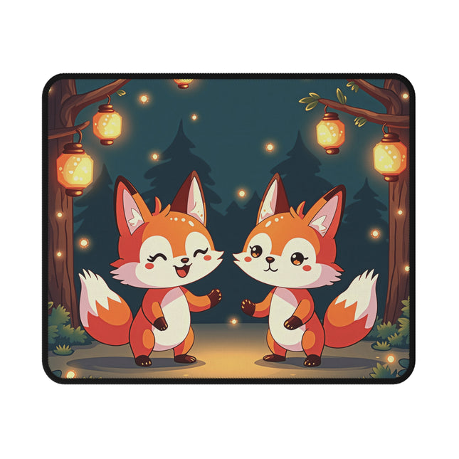 Rutschfestes Gaming-Mauspad mit süßem 2-Fuchs-Design