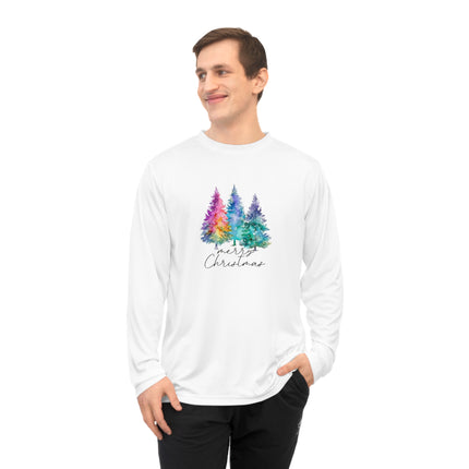 Christmas themed Unisex Performance Long Sleeve Shirt