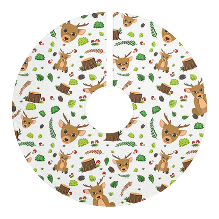 Cute Deer Pattern design themed Christmas Tree Skirts