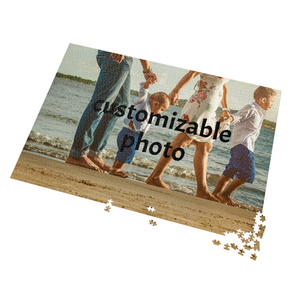 Personalized Family Photo Jigsaw Puzzle with Tin – Custom Memorable Puzzle