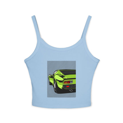 Auto-Enthusiasten Themen Damen Spaghetti Strap Tank Top 