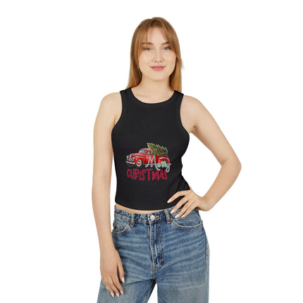 Weihnachtliches Damen Micro Rib Racer Tank Top