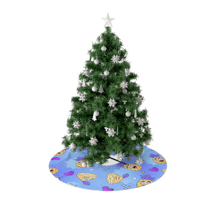 Cute Pineapple Smiling Pattern design themed Christmas Tree Skirts