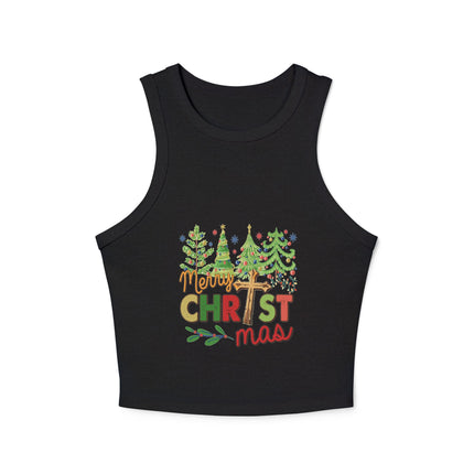 Weihnachtliches Damen Micro Rib Racer Tank Top