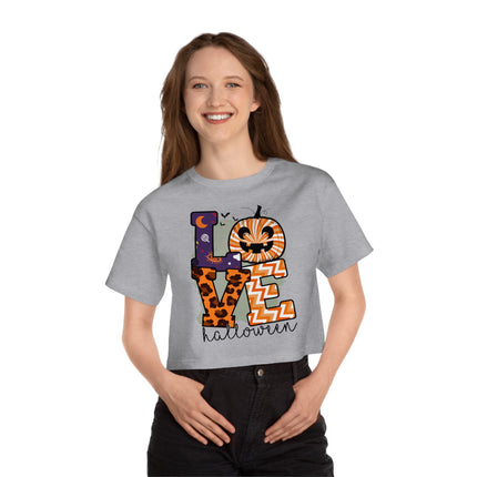 Champion Damen Heritage Cropper T-Shirt mit Halloween-Motiv