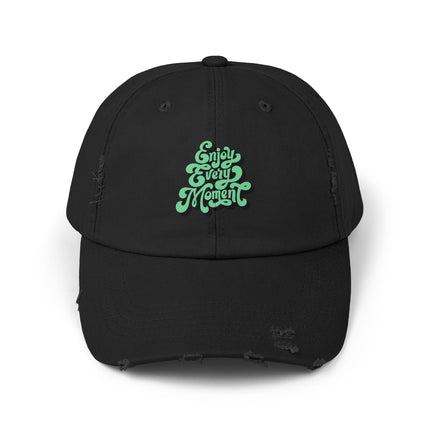 Unisex Distressed Cap mit Typografie-Motiven 