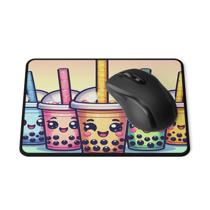 Süßes, rutschfestes Gaming-Mauspad mit Boba-Tee- und Freunde-Design