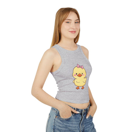 Cute Duckling Graphic designed Women's Micro Rib Racer Tank Top