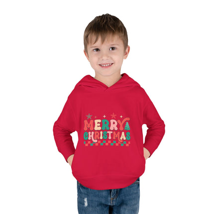 Christmas themed Toddler Pullover Fleece Hoodie