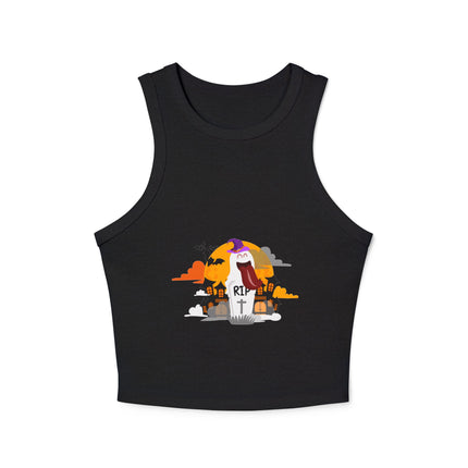Halloween-Themen Damen Micro Rib Racer Tank Top