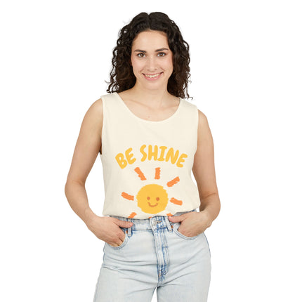 Be Shine Graphic design Unisex Garment-Dyed Tank Top