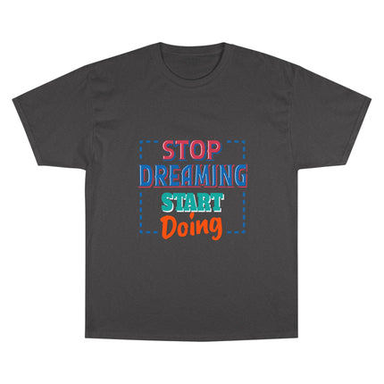 Champion-T-Shirt mit Typografie-Motiv