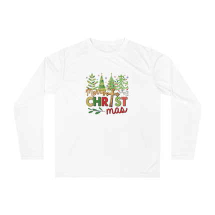 Christmas themed Unisex Performance Long Sleeve Shirt