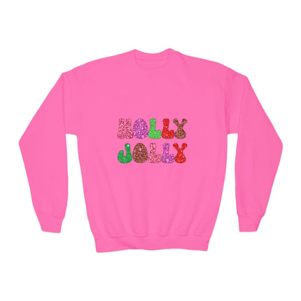 Christmas themed Youth Crewneck Sweatshirt