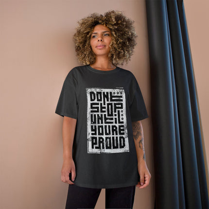 Champion-T-Shirt mit Typografie-Motiv