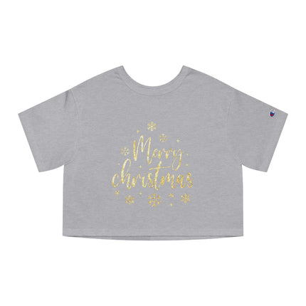 Champion Damen Heritage Cropper T-Shirt mit Weihnachtsmotiv