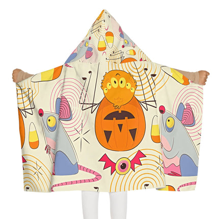 Halloween Pattern design themed Youth Hooded Towel