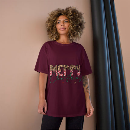 Champion-T-Shirt mit Weihnachtsmotiv