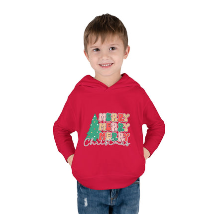 Christmas themed Toddler Pullover Fleece Hoodie