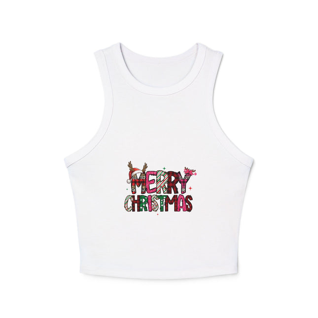Weihnachtliches Damen Micro Rib Racer Tank Top