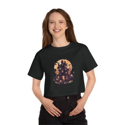 Champion Damen Heritage Cropper T-Shirt mit Halloween-Motiv