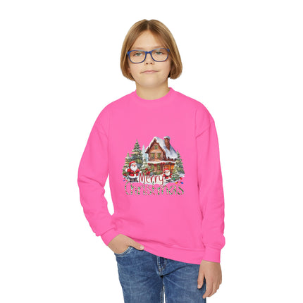 Christmas themed Youth Crewneck Sweatshirt