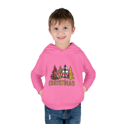Christmas themed Toddler Pullover Fleece Hoodie