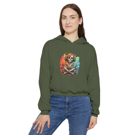 Halloween themed Women's Cinched Bottom Hoodie