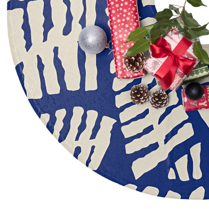 Cute Blue Pattern design themed Christmas Tree Skirts