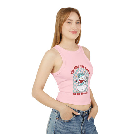 Christmas themed Women's Micro Rib Racer Tank Top
