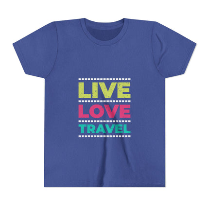 Kurzärmeliges Jugend-T-Shirt mit Typografie-Motiv