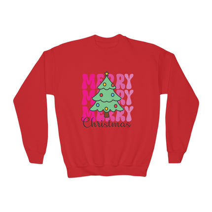 Christmas themed Youth Crewneck Sweatshirt