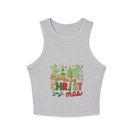 Weihnachtliches Damen Micro Rib Racer Tank Top