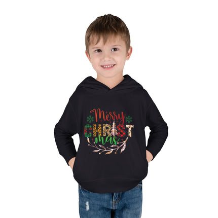 Christmas themed Toddler Pullover Fleece Hoodie