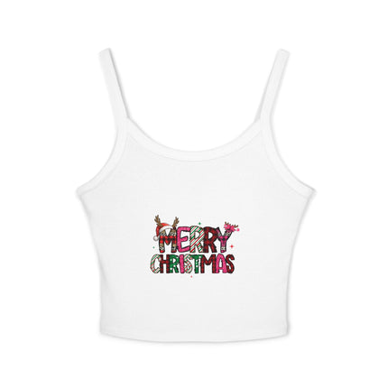 Weihnachtsmotiv Damen Spaghettiträger Tank Top 