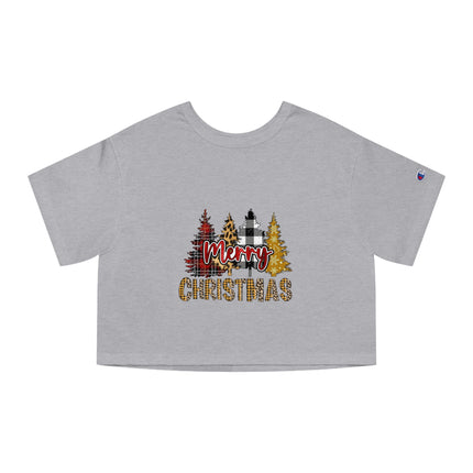 Champion Damen Heritage Cropper T-Shirt mit Weihnachtsmotiv