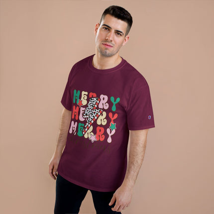 Champion-T-Shirt mit Weihnachtsmotiv